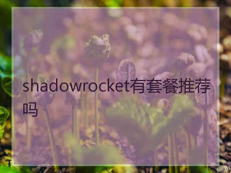 shadowrocket有套餐推荐吗