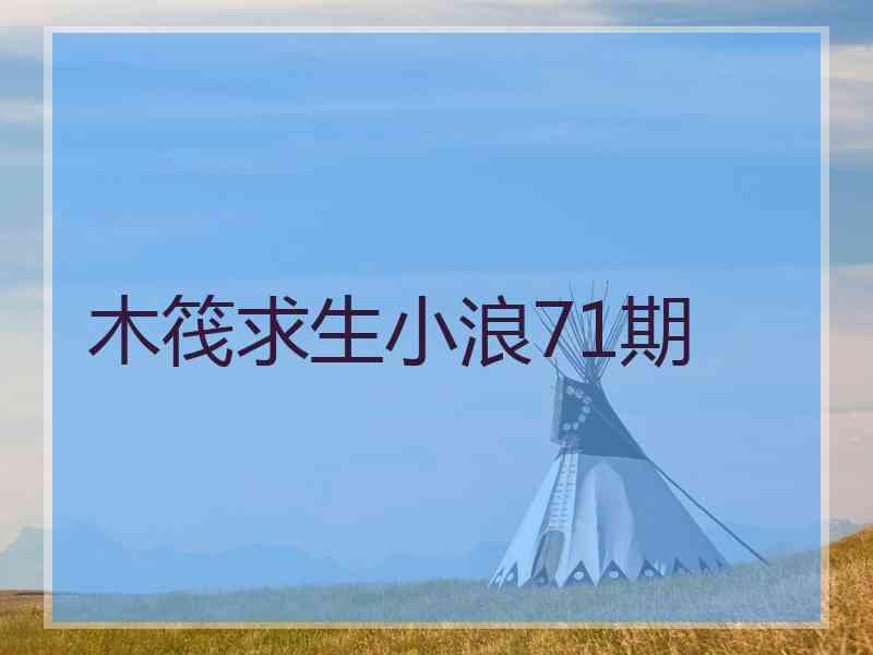 木筏求生小浪71期