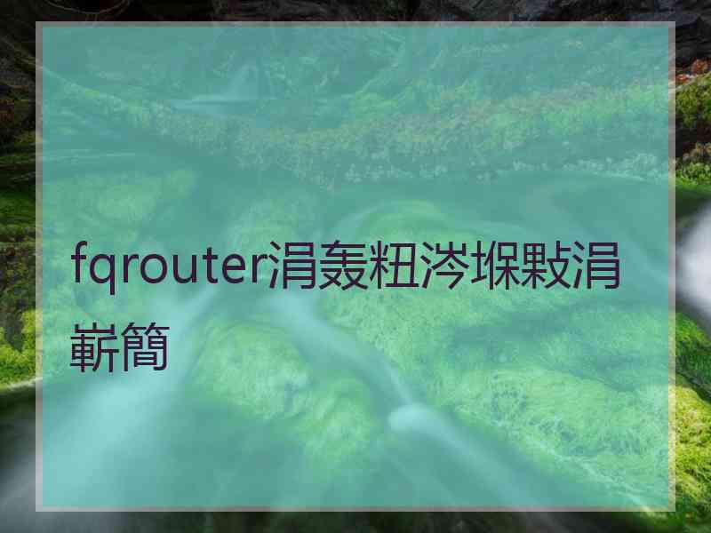 fqrouter涓轰粈涔堢敤涓嶄簡