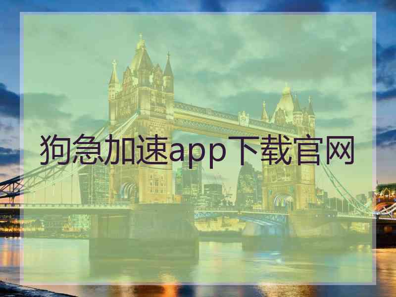 狗急加速app下载官网