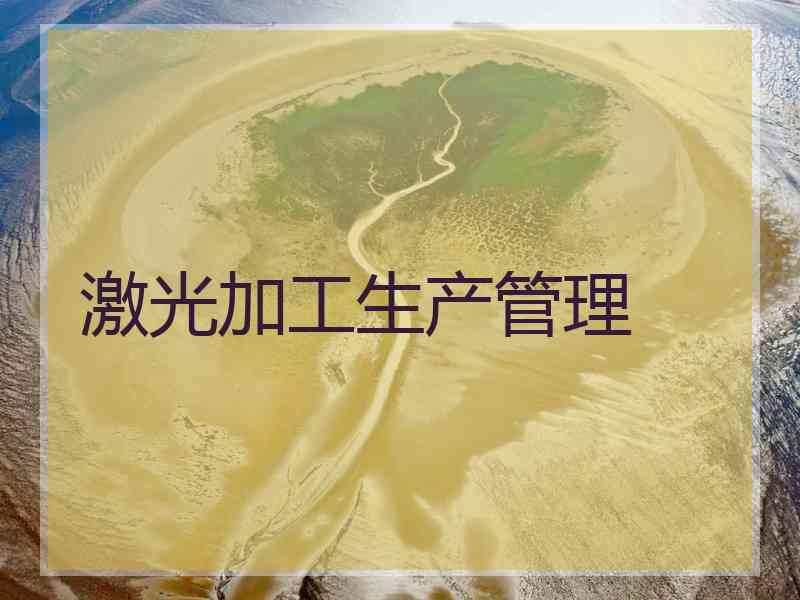 激光加工生产管理