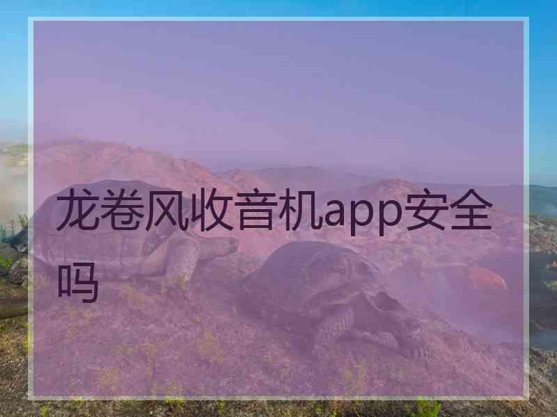 龙卷风收音机app安全吗 龙卷风收音机app安全吗