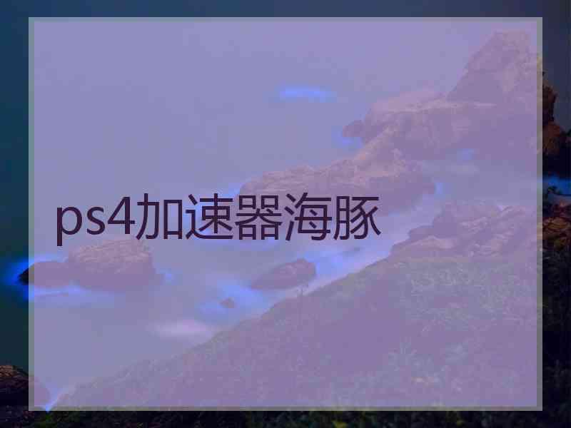 ps4加速器海豚