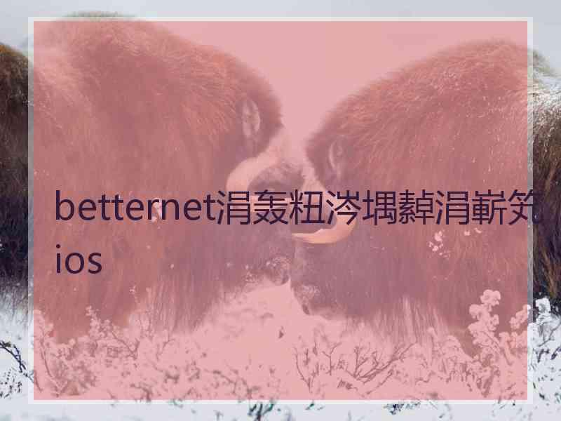 betternet涓轰粈涔堣繛涓嶄笂ios