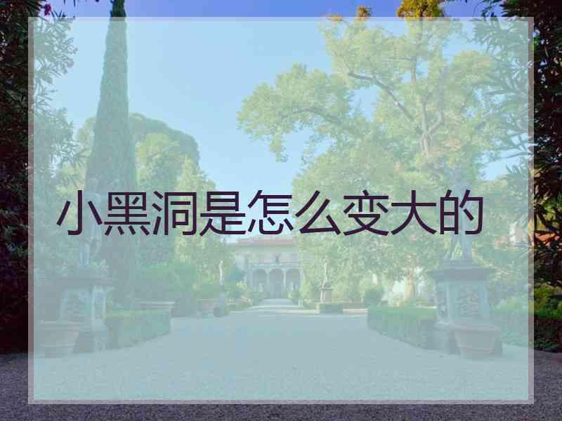 小黑洞是怎么变大的