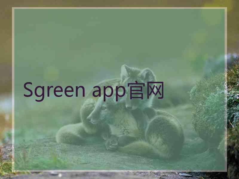 Sgreen app官网