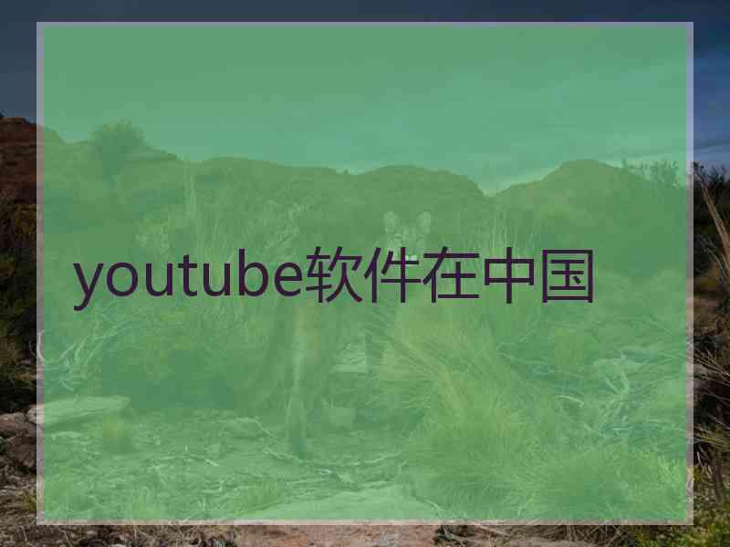 youtube软件在中国