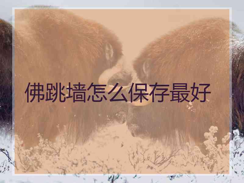 佛跳墙怎么保存最好