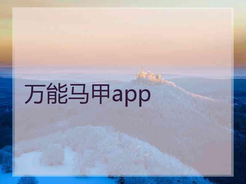 万能马甲app