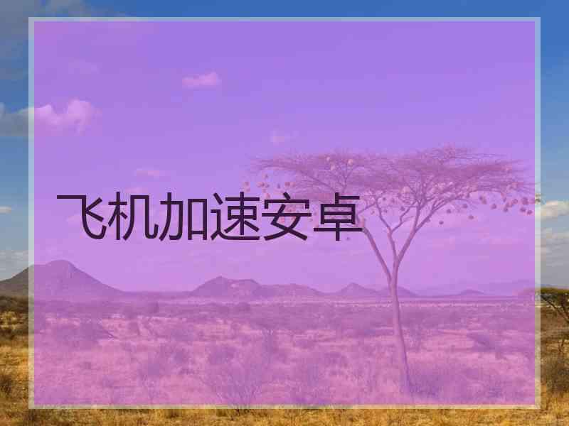飞机加速安卓