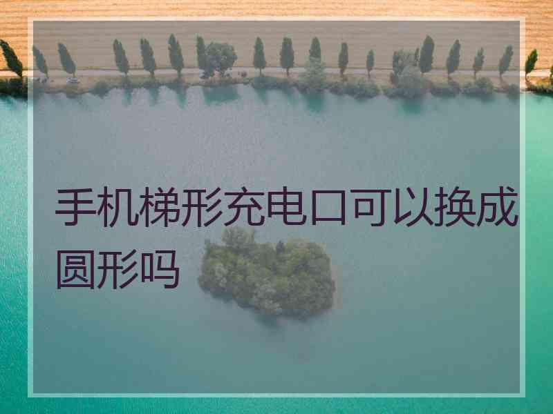 手机梯形充电口可以换成圆形吗