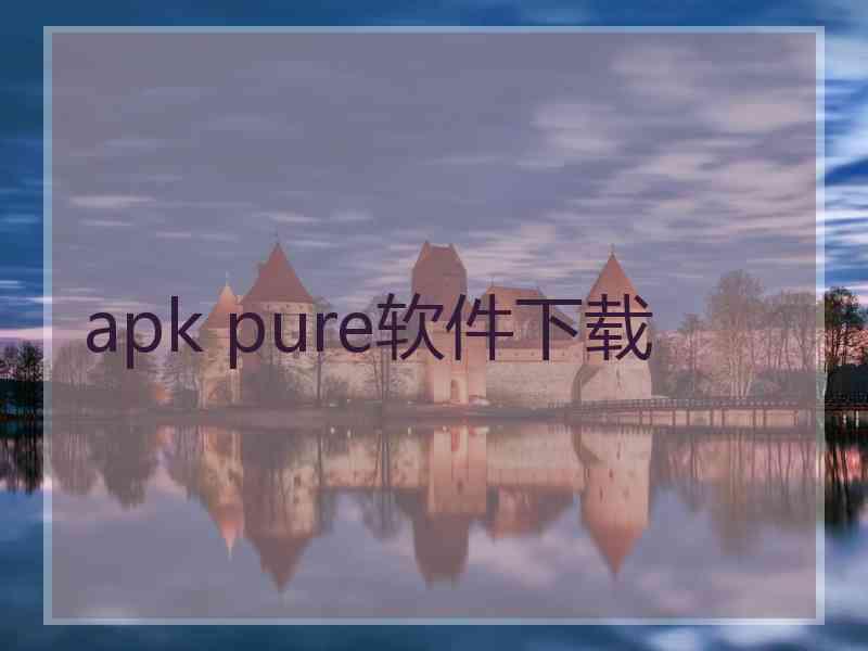 apk pure软件下载