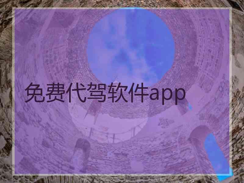 免费代驾软件app