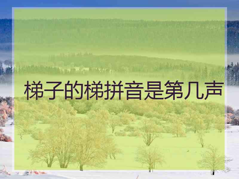 梯子的梯拼音是第几声