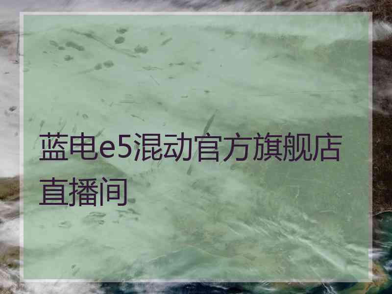 蓝电e5混动官方旗舰店直播间