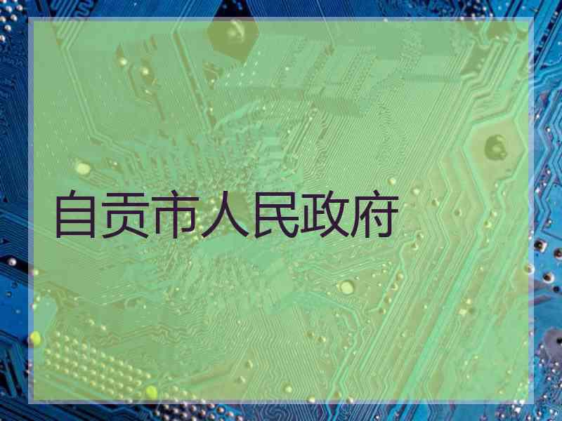 自贡市人民政府