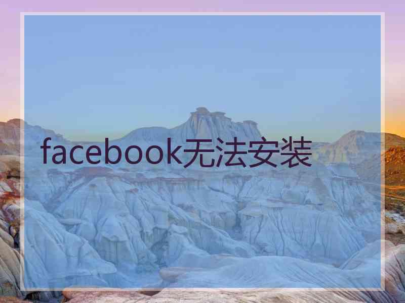 facebook无法安装