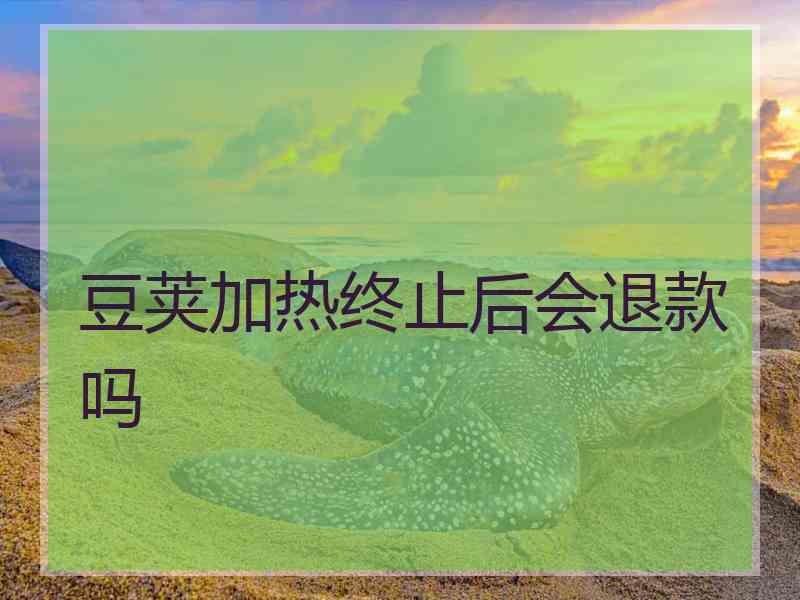 豆荚加热终止后会退款吗