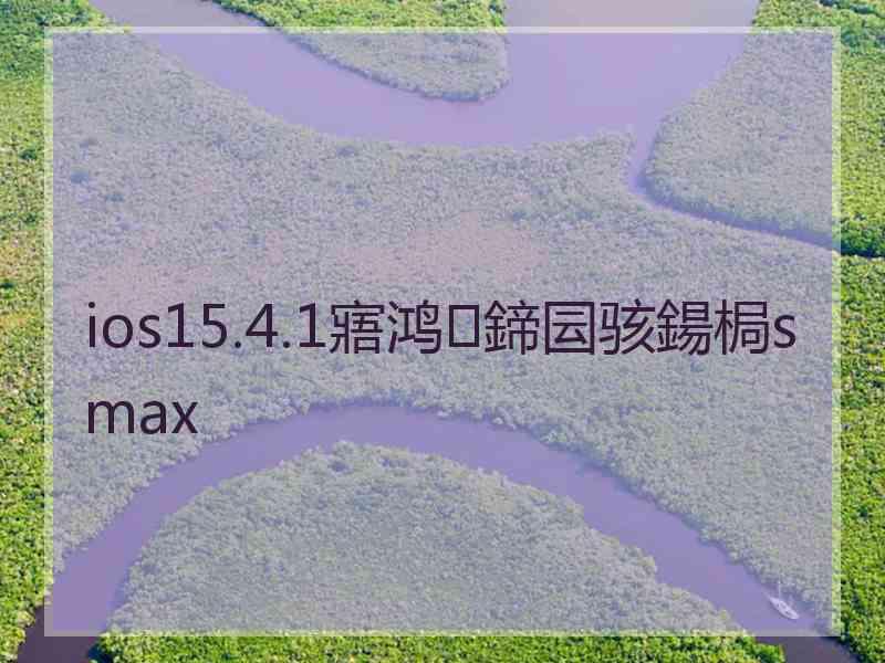 ios15.4.1寤鸿鍗囩骇鍚梮smax