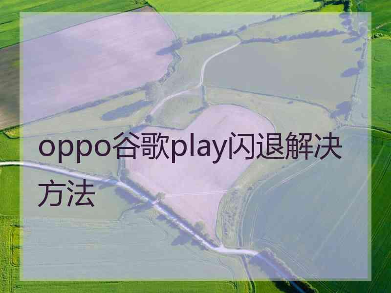 oppo谷歌play闪退解决方法