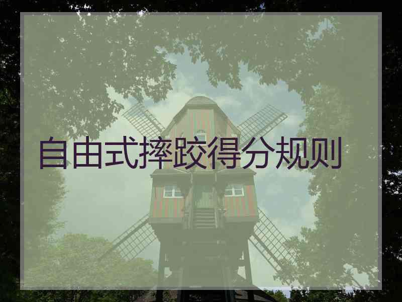 自由式摔跤得分规则