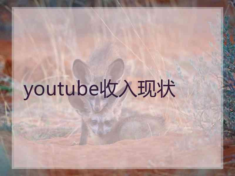 youtube收入现状